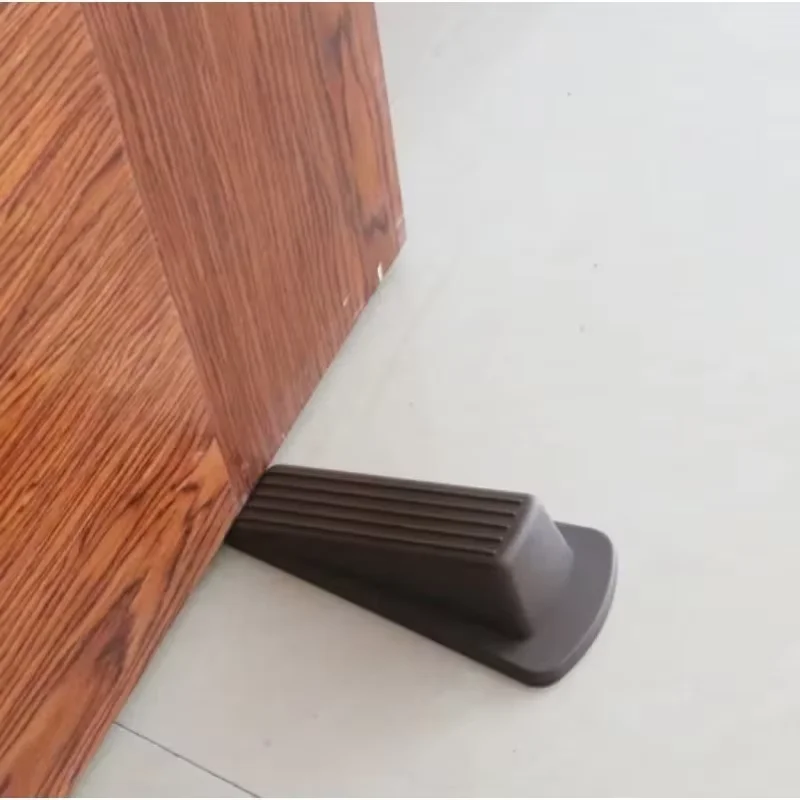 Batente de Porta de Liga Metálica com Borracha, Cunha de Segurança com Base Antiderrapante, Fixação Robusta para Portas