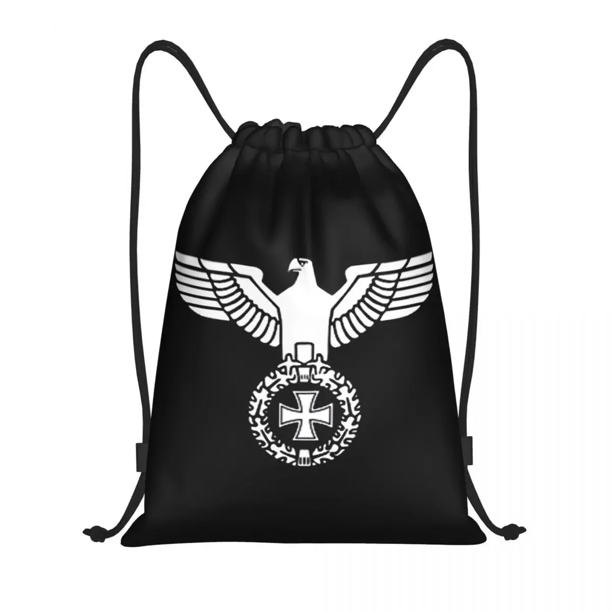 

German Reich Germany Flag Drawstring Backpack Sports Gym Bag for Women Men Training Sackpack