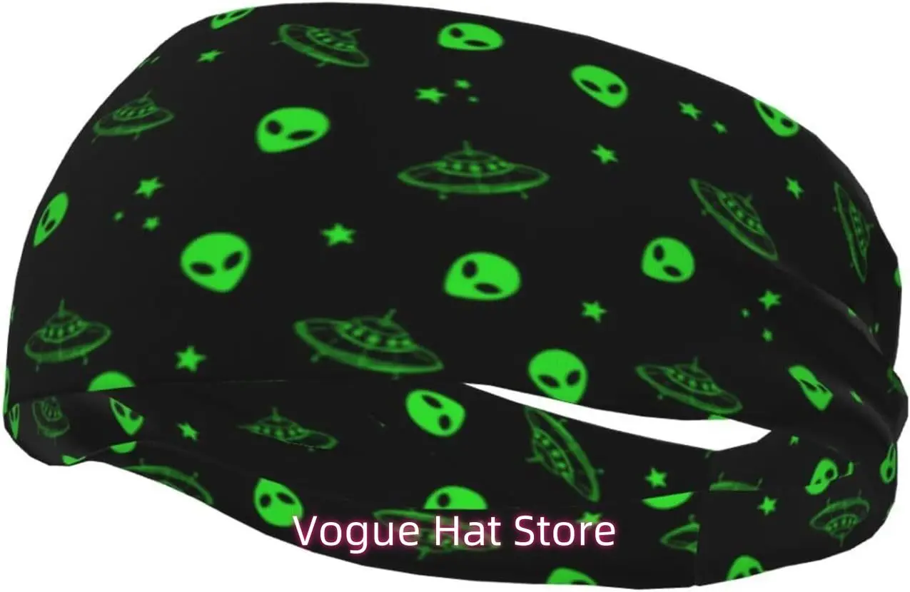 

Galaxy Alien Sports Headband Moisture Wicking Sweatband for Men Women Running Cycling Yoga Fitness Workout