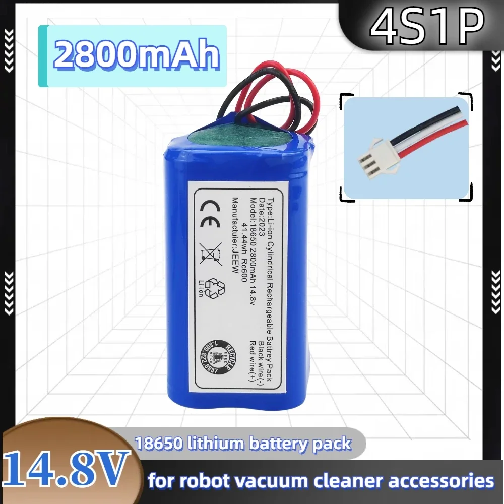 

2025 New 14.8V 2800mAh 18650 Li-ion Battery Pack For LIFERO RX9 Robot Vacuum Cleaner Part