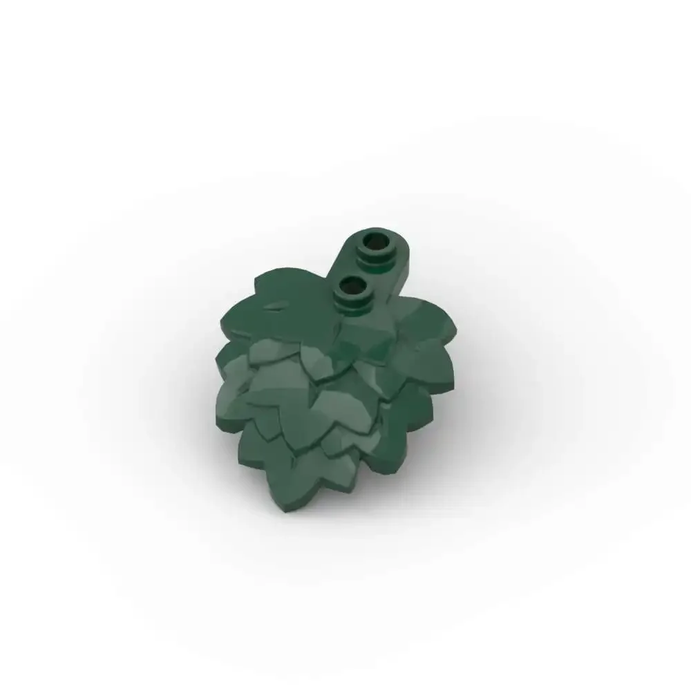 MOC 10PCS Part Bricks 5058 Plant Round Plate 1x2 With Layered Leaves Building Blocks Botanical Leaf Flower Particle Toy Kid Gift