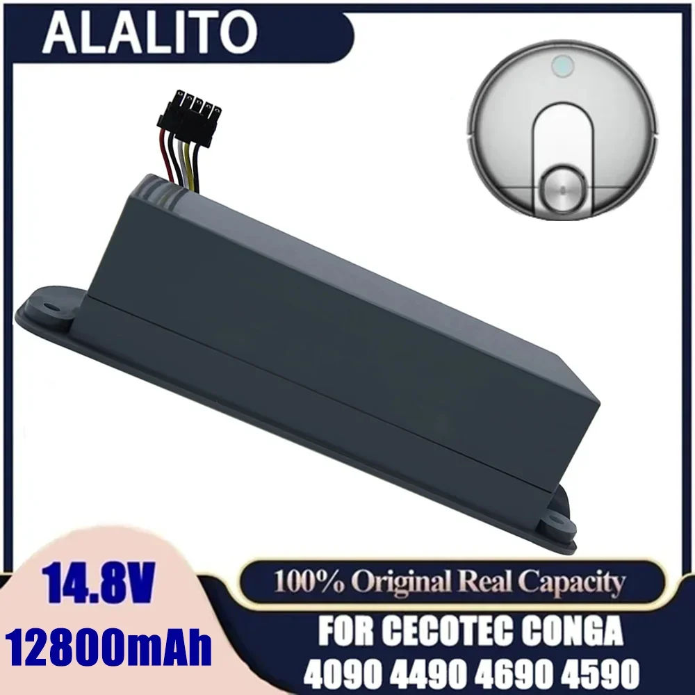 

New 12800mAh/9800mAh Replacement Battery For CECOTEC CONGA 4090 4490 4590 4690 Robot Vacuum Cleaner Accessories Spare Parts Tool