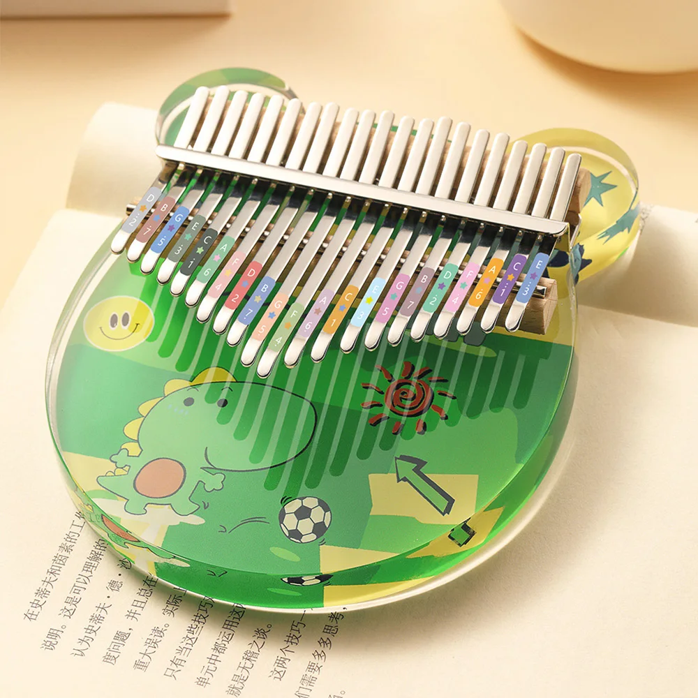 HLURU Kalimba 17 21 Key Thumb Piano Acrylic Crystal Kalimba 17 21 Key Finger Piano For Beginners And Child Keyboard Instrument