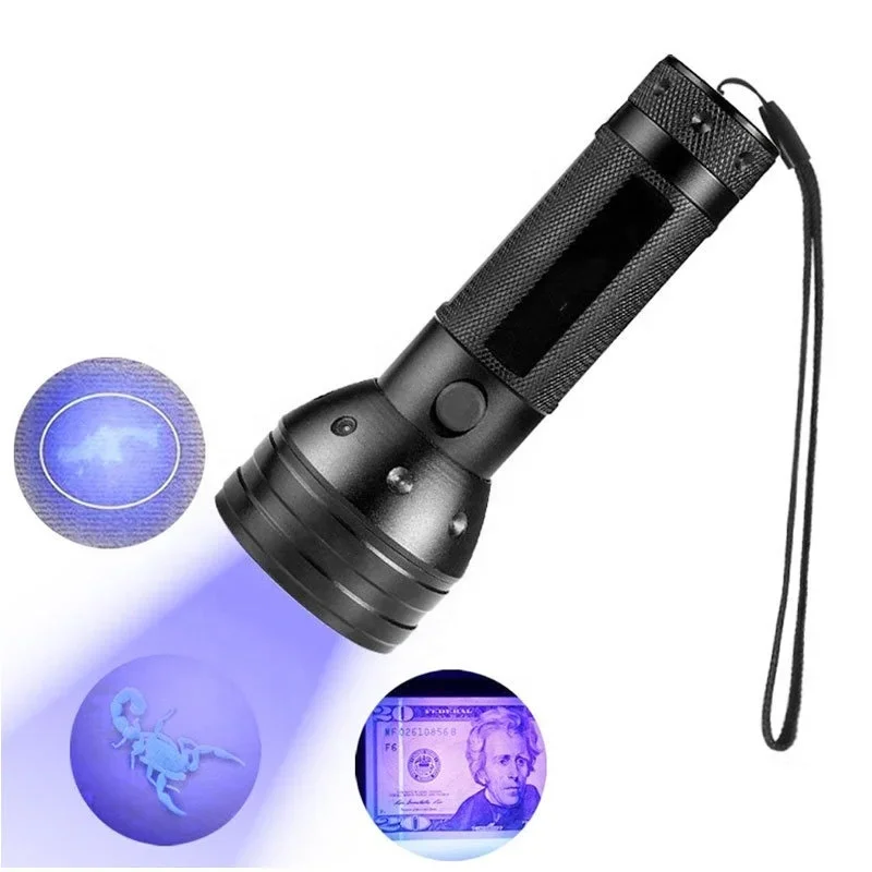 

Flashlight Portable Ultraviolet Light Detector LED UV Flashlight For Invisible Ink Pens