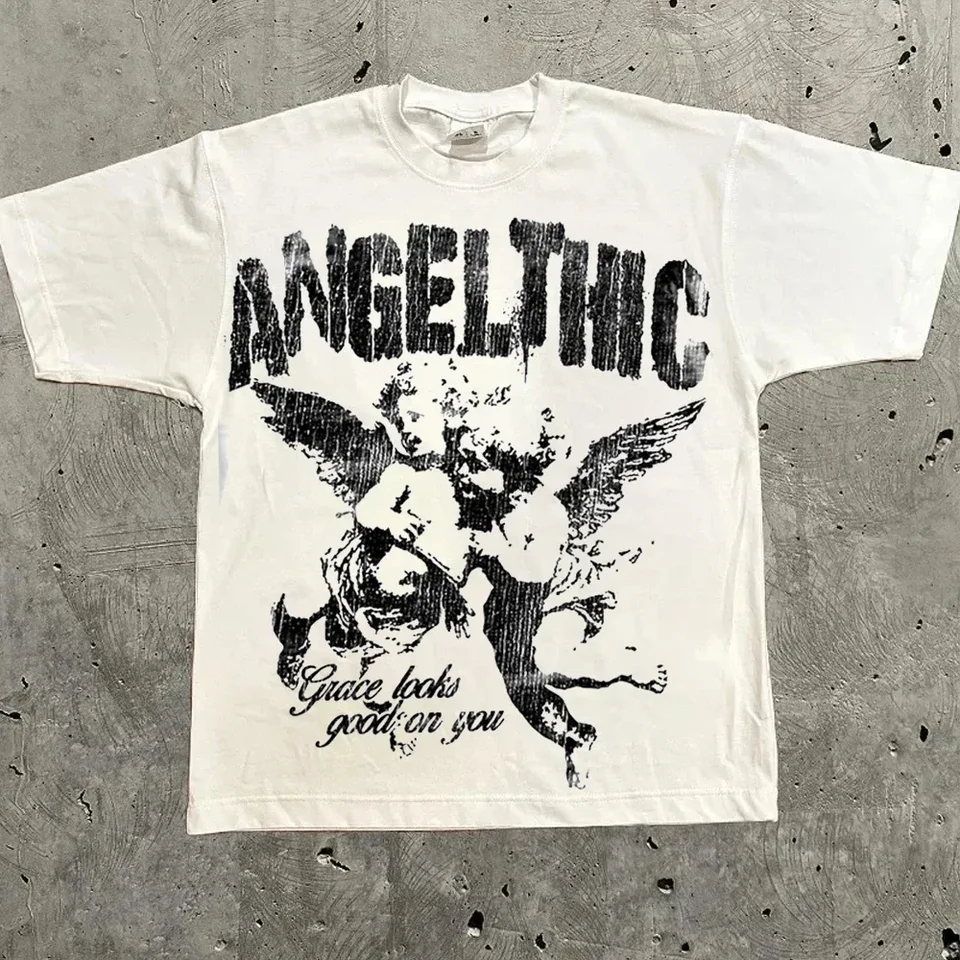 Camisetas con gráfico de letras Harajuku tops Y2k para hombre mujer alta calle talla grande Pro Choice streetwear vintage 5