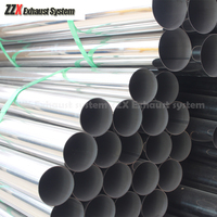 Automotive exhaust pipe straight pipe 304 stainless steel straight pipe welded pipe diameter 51/63/76mm 600/800/1000mm thick1.2