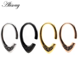 Alisouy 1PC Stainless Steel WaterDrop Round Ear Weights Heavy Expander Stretcher Plugs Flesh Gauge Earring Body Piercing Jewelry