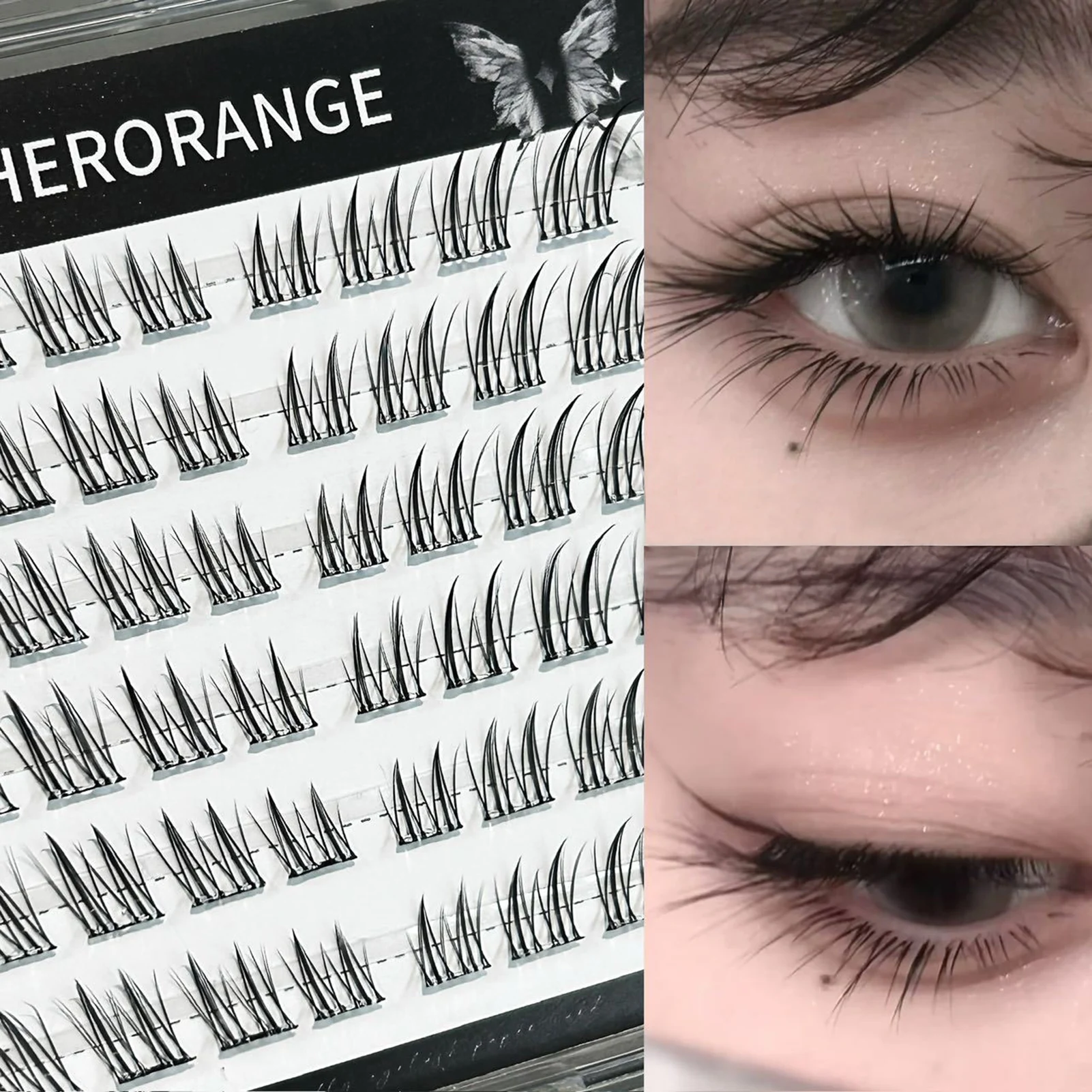Natural Charming Lashes Y2k Segmented Foxes Eyelash Extension Fluffy Single Clusters False Eyelashes Korean Style Makeup Tools