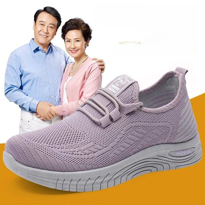 

Women's Sporty Versatile Casual Shoes Spring New Style Mom Shoes Fashionable Flat Heel round Toe Cotton Lined All Season Wear