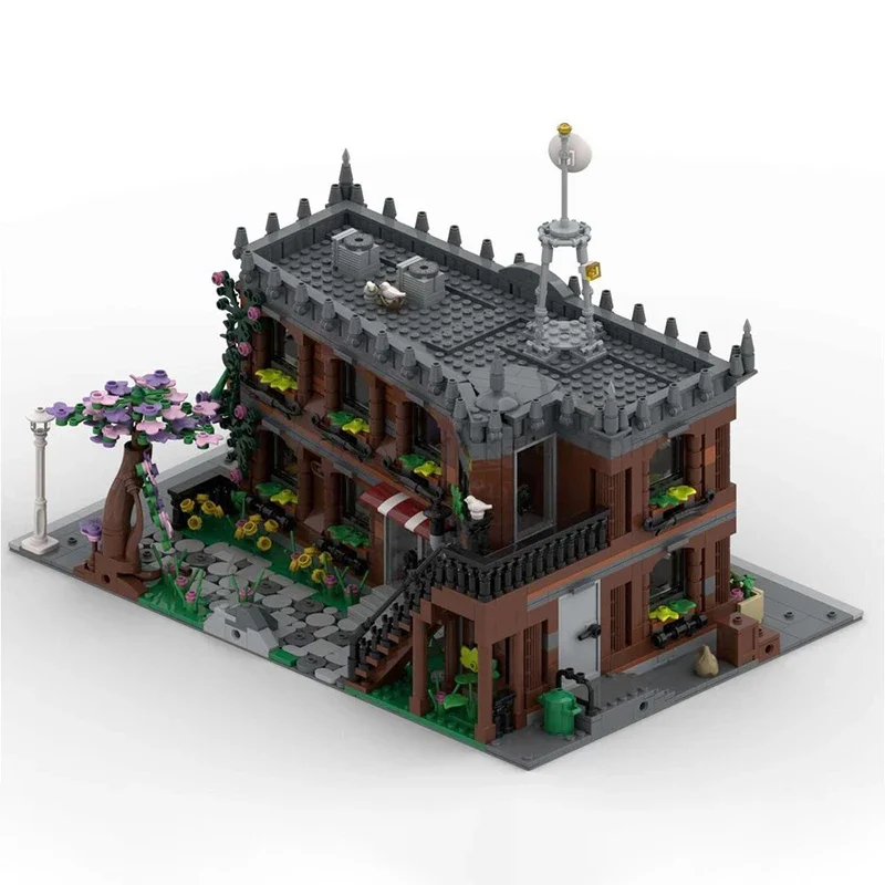 2567 pièces Moc Architecture urbaine le centre-ville Pub blocs de construction modulaires assemblage créativité briques jouets enfants cadeaux éducatifs