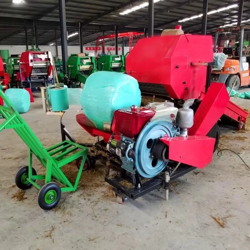 High Quality Round Silage Baler with Integrated Wrapper Compact Hay Roll Baler for Grass Harvesting