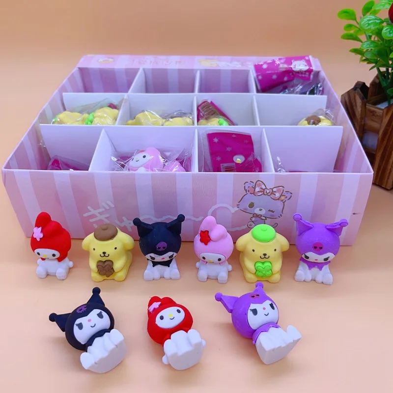 Imagem -04 - Sanrio Kuromi Minha Melody Pom Pom Purin Cartoon Styling Material Escolar Papelaria Prêmios Presentes de Aniversário Requintados 36 Pcs