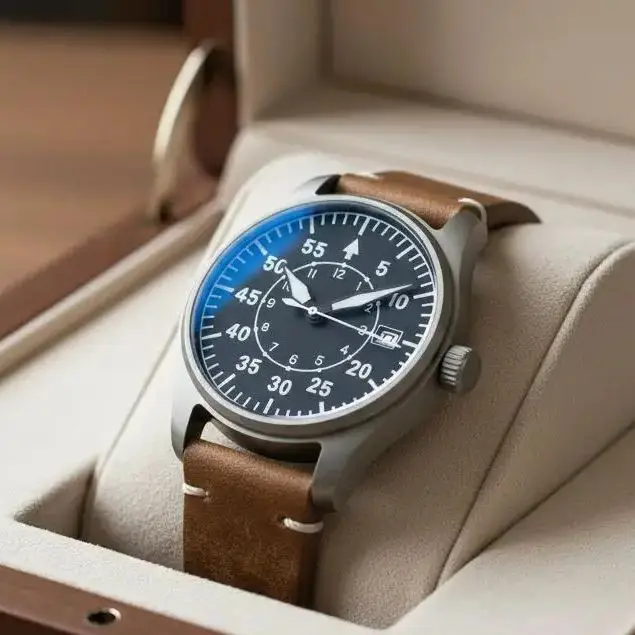 Tandorio Titanium Diving Automatic Watch for Men Miyota8215 Asia 2824 No allergry Pilot 200m Waterproof Sapphire Crystal 39mm
