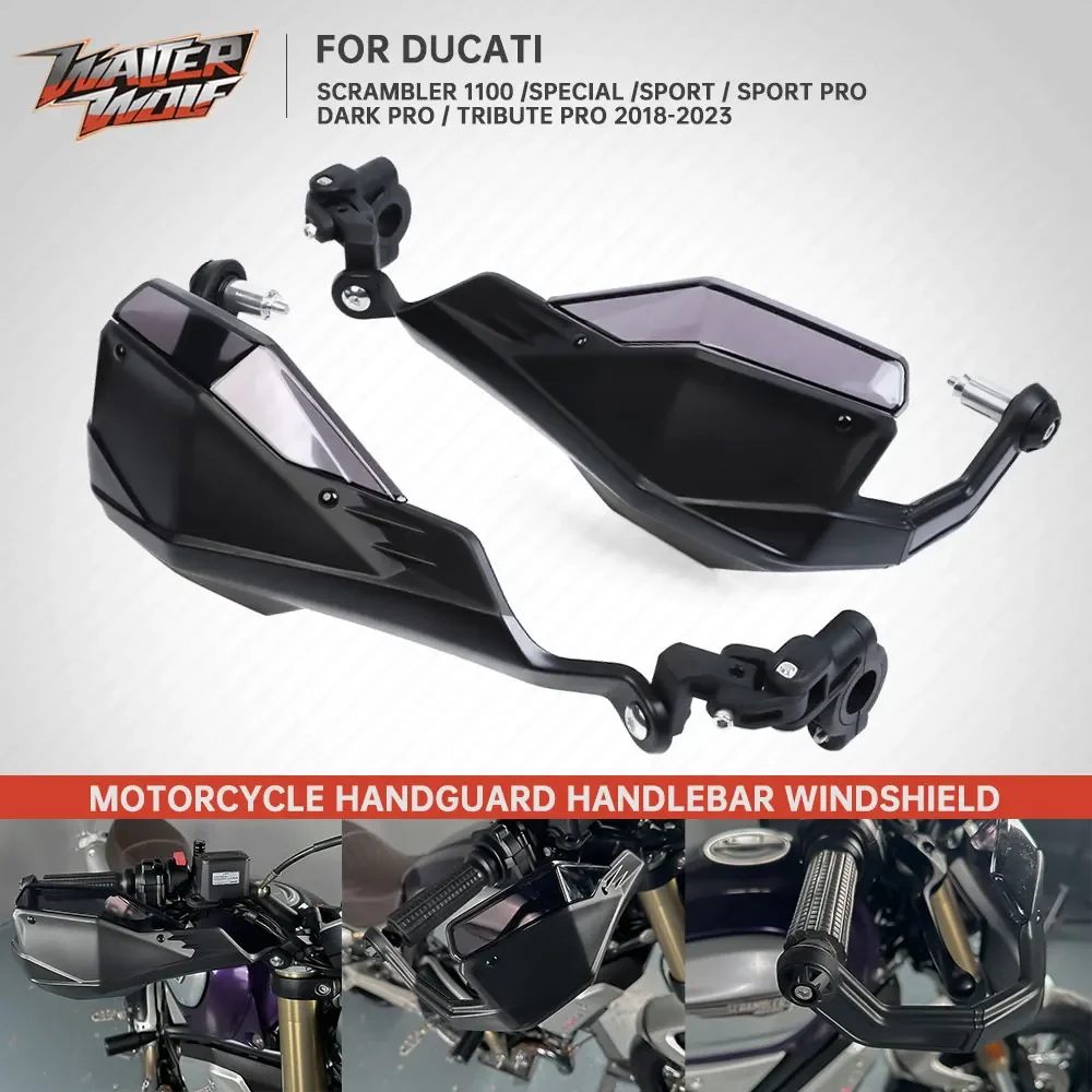 

For Ducati Scrambler 1100 2018-2023 Handlebar Hand Guards Heighten Windshield Handguard Protection Sport / Sport Pro / Dark Pro