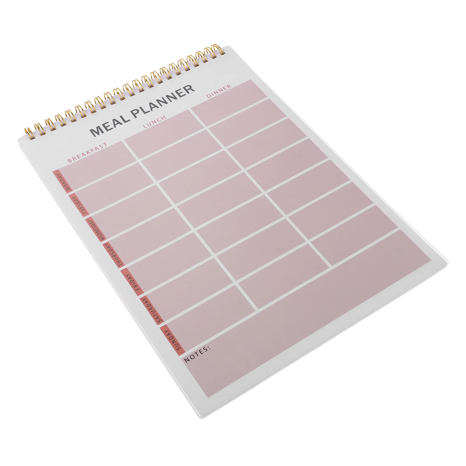 Buku Catatan Perencanaan Makanan Spiral Desain Datar untuk Dapur, Kantor, Perjalanan, Pelacak Nutrisi, Jurnal Harian Makanan