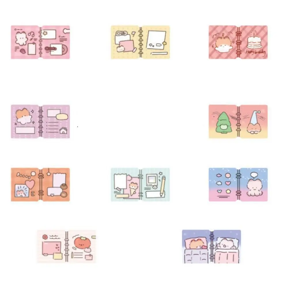 

200 шт./рулон, наклейка с милым котенком, сделай сам, скрапбуки, съемные классификационные бирки, мультяшный подарок, циклические наклейки, студенческие принадлежности