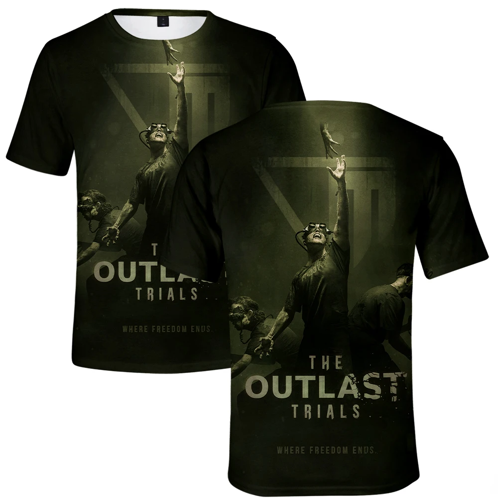 The Outlast Trials Game Merch Men Woman 3D Fashion Short Sleeves Casual Summer T-shirt Cosplay Clothes