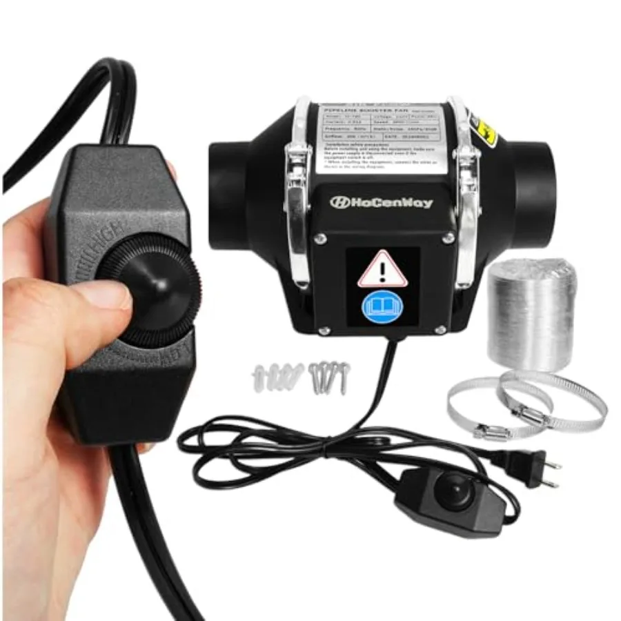 

Комплект 3-дюймового канального вентилятора-бустера с улучшенным управлением скоростью, высокой производительностью и низким уровнем шума для эффективной вентиляции теплиц