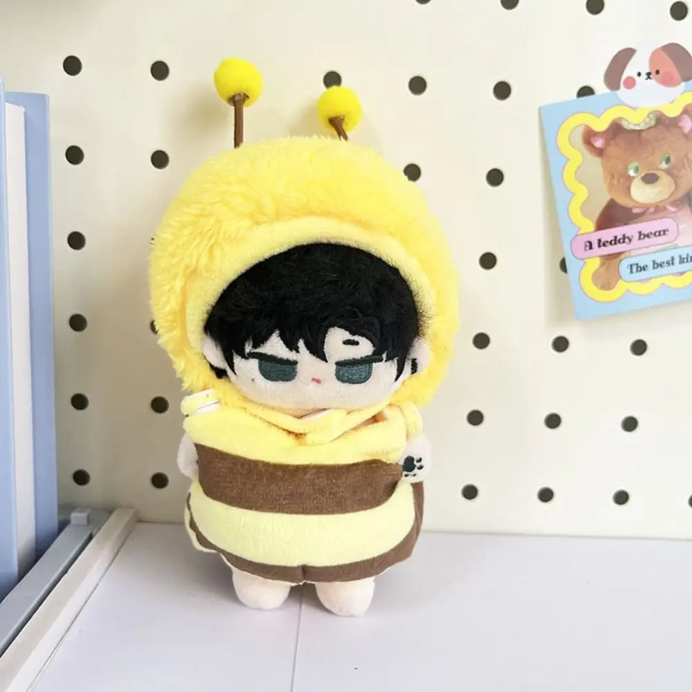 Shark and Bee 10cm Cotton Doll Clothes Cartoon Two Piece Suit 10cm Idol Doll Outfit Jumpsuit Multicolor Doll Changing Dressing