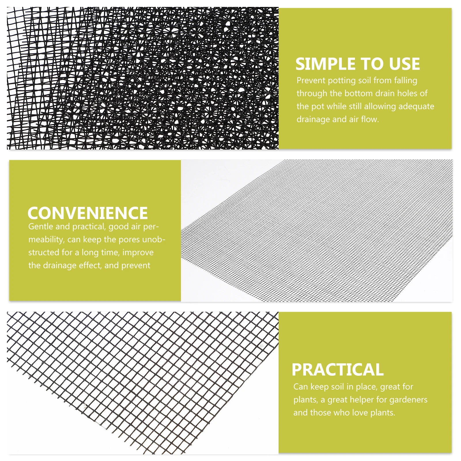 

25pcs Mesh Pad Breathable Drainage Garden Flowerpot Pads Planter Hole Mesh Mat Plant Pot Bottom Netting Flowerpot Base Pad