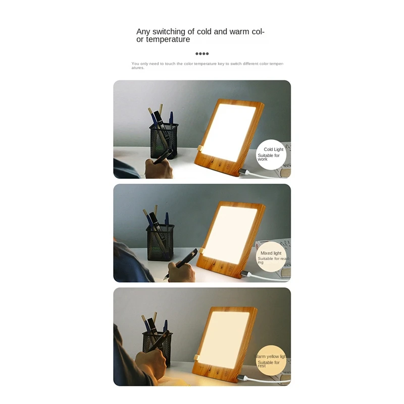 Light Therapy Lamp LED SAD Lamp Seasonal Affective Disorder With Timer Touch Control Night Light For Home/Office