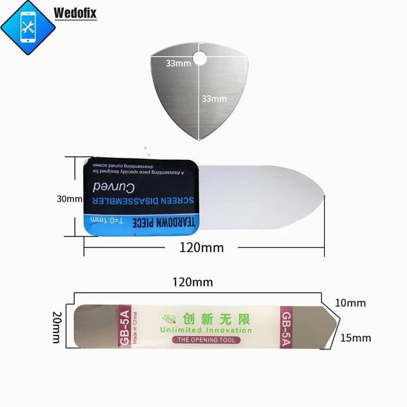 6Pcs Phone Opening Pry Tools with Pry Bar High Springy LCD Screen Opener for iPhone Samsung LCD Repair