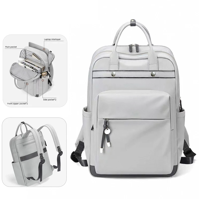

Unisex Multi-layer Backpack Fashionable Casual Daily Outing Commuting 15IN Laptop Backpacks for Business Trip Shoulders Bags