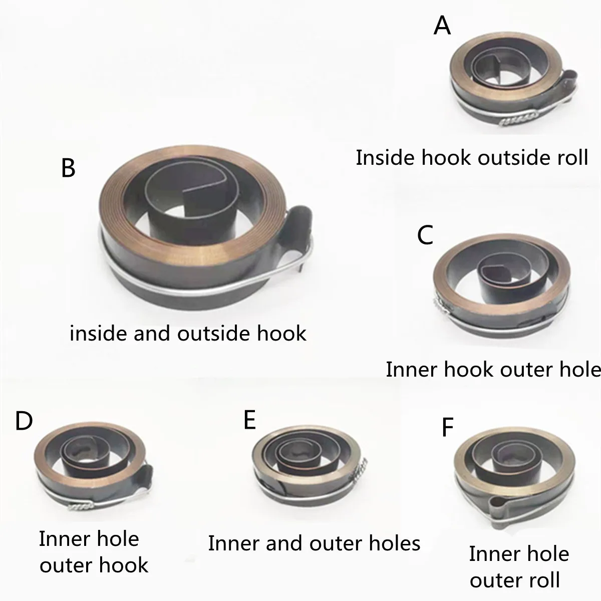 1 Pcs Metal Inside Outside Hooks B Type Drill Press Quill Feed Return Coil Spring Assembly Clockwork