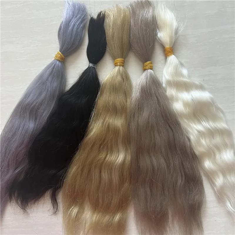 10 Grams / Bag 14 Colors Reborn Baby Dolls Mohair Wig DIY BJD OB11 Doll 1/3 1/4 Pure Mohair Black Gold Hair Wig Accessories