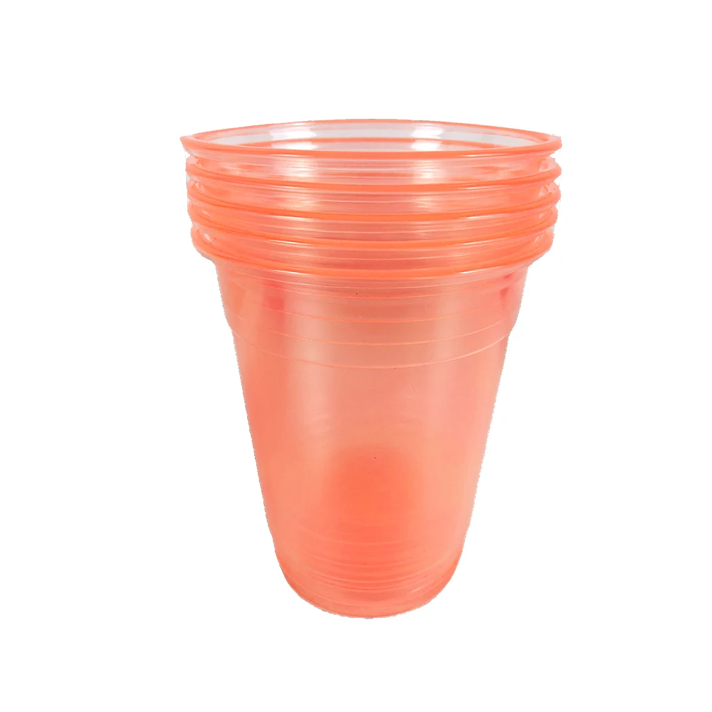 10–100 Stück Plastikbecher, neonleuchtende Plastik-Partybecher, verschiedene Neonfarben für Partys, Hochzeit, Geburtstag, Einweg-Trinkbecher – Detail 3