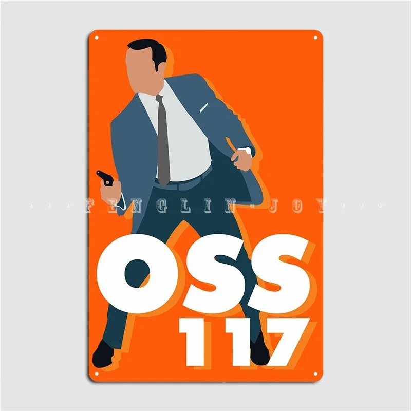 Oss 117 Metal Plaque Poster Pub Pub Garage Customize Plaques Tin Sign Poster