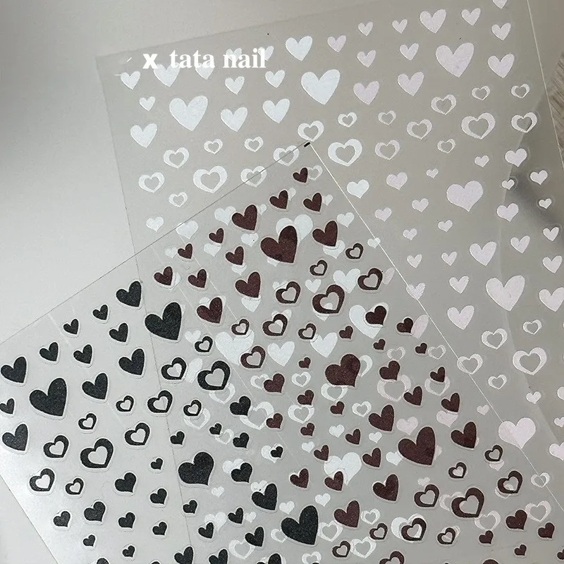 ملصقات فنية للأظافر بتصميم بوكر أنيق 5D ، كتل زهر البرقوق Kawaii Love ، زخارف أظافر ذاتية اللصق ، شارات منزلقة ، تصنعها بنفسك ، 1 * * #2