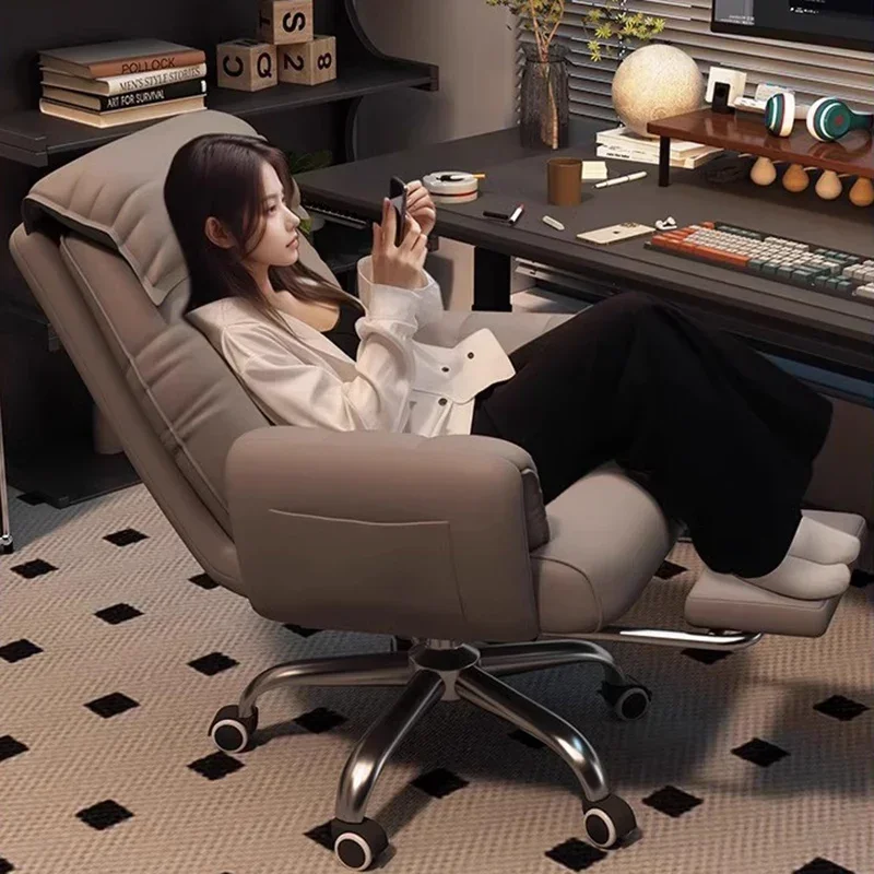 

Офисное кресло на колесах со спинкой, поворотное кресло для учебы, игровое кресло, мобильное роскошное современное ленивое кресло Sillas De Oficina, модная мебель