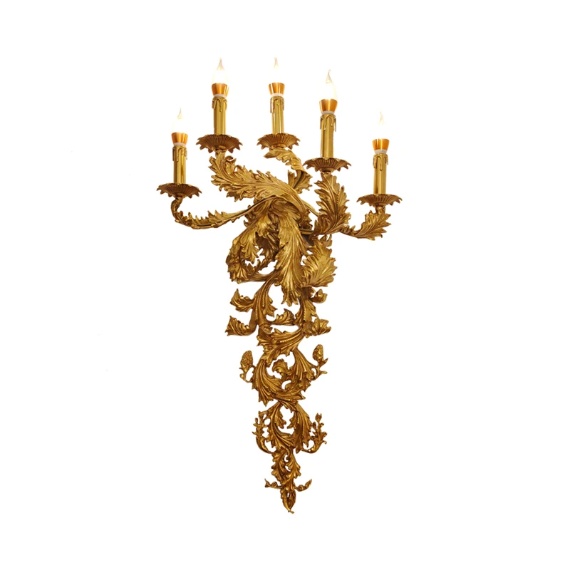 

Vintage Wall Light Candle Luxurious Wall Lamp For Villa Bedroom Bracket Lighting Wall Sconces Lights