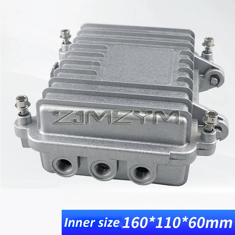 AP Wireless Bridge Case for Outdoor Network Amplifier Communication Base Stations, Cast Aluminum Shell Metal Waterproof Box