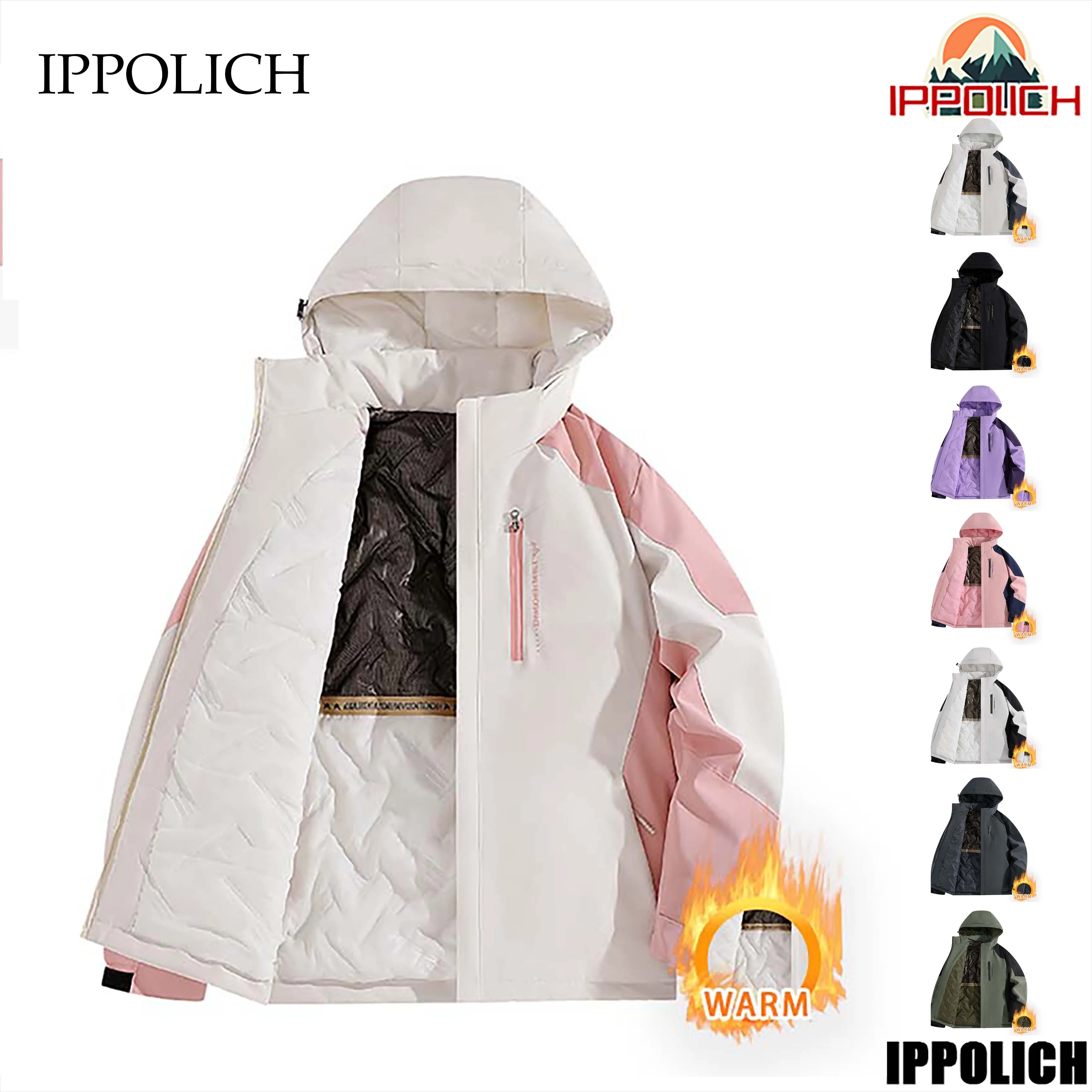 Autumn Men Assault Cotton Coat Waterproof Antifouling Women Hooded Jacket Winter Warm Hooded Coat Outdoor Fishing Camping Jacket