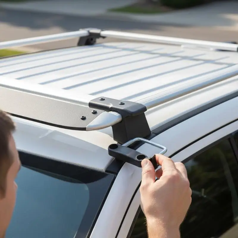 Luggage Carrier Roof Box U Bolt Clamps Secure Fit Car Roof Rack Hardware Heavy Duty Accessory for Family Travel Organization