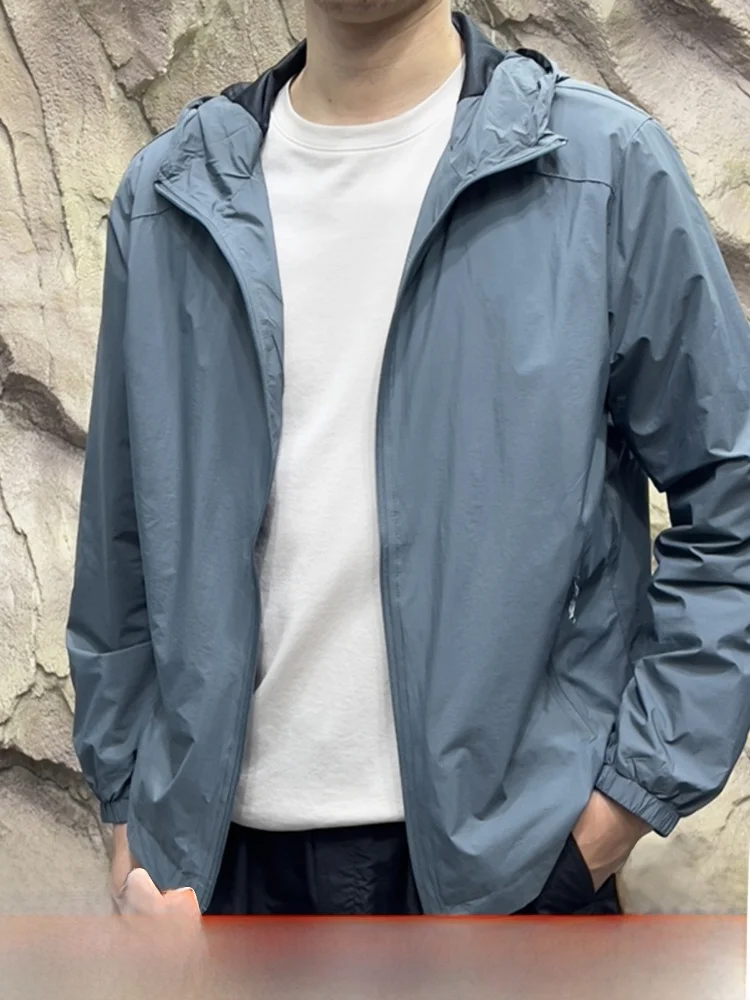 

Autumn New Outdoor Woven Fabric Me Lined Men's High End Spring Casual Hooded Jaet Stand Fit Long Sve Regular Length