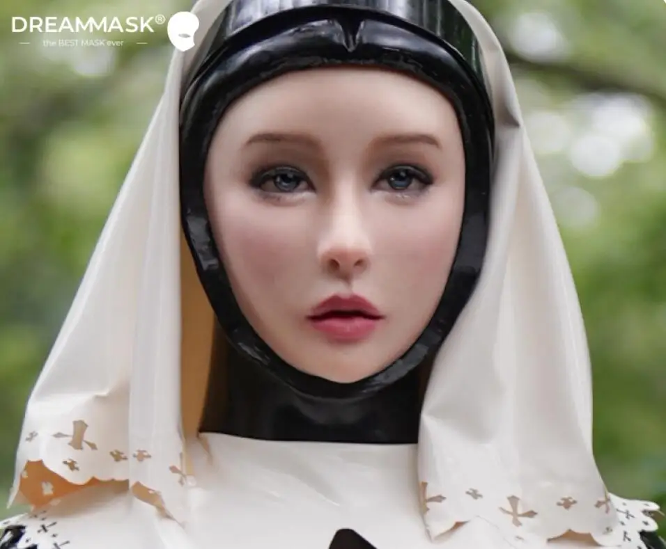 (Desire X Invasion Set ZERO) سيليكون المطاط البكر سلسلة كروسدريس أنثى قابلة للاستبدال الوجه كامل الرأس كيغ اثنين قناع الوجه DMS M31 #5