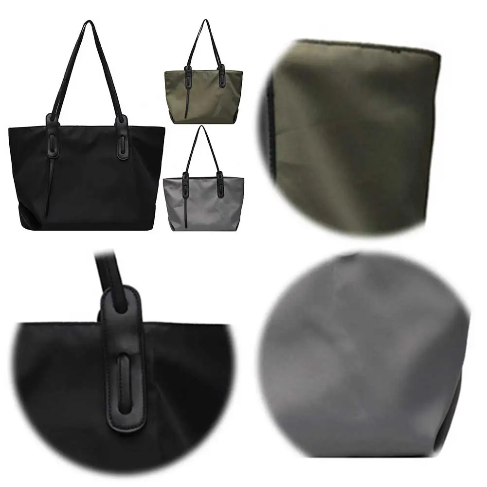 

Сумка для женщин, нейлоновая большая вместительная сумка для подмышек с застежкой-молнией, однотонная сумка для работы, путешествий, покупок, сумка-шоппер