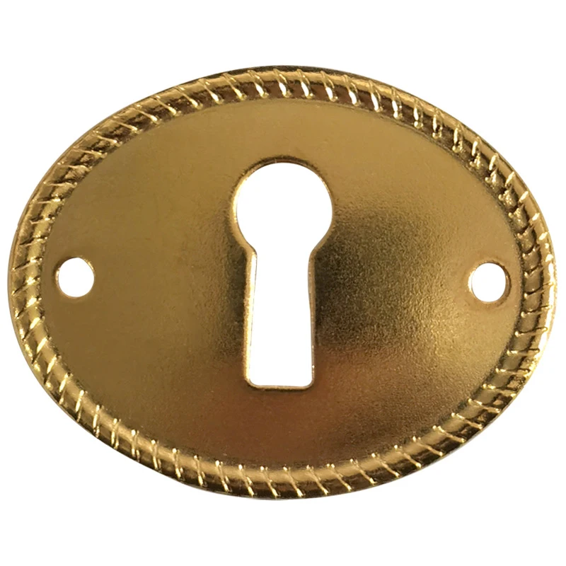 2Pcs Keyhole Cover Plate Oval Key Escutcheon Insert Decor Furniture Accessories Zinc Alloy Vintage Door Drawer Plates 35*27mm