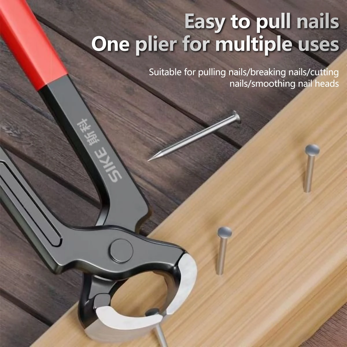 Functional top cutters professional tire repair pliers with rubber handles for carpentry, tire repair and nail removal, etc. image 5