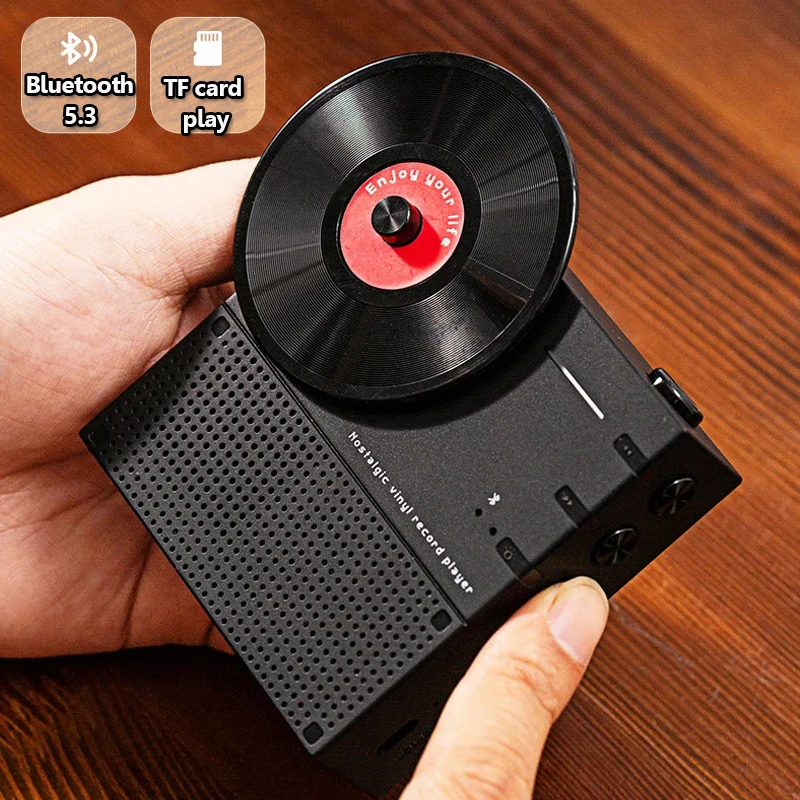Mini Retro Bluetooth Speaker Portable Vintage Surround Sound Bluetooth Soundar Wireless MP3 Music Player Support TF Card Play