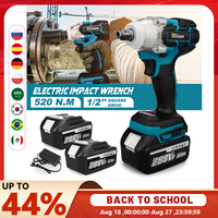 520N.M Brushless Electric Impact Wrench Cordless Electric Wrench 1/2 inch Screwdriver Power Tools for Makita 18V Battery Pins