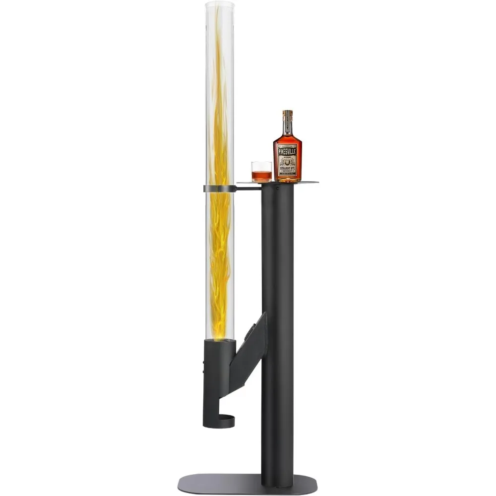 Calentador de pellets de madera para exteriores, estufa calefactora para patio de 67 pulgadas, hoguera de pellets sin humo para uso en exteriores