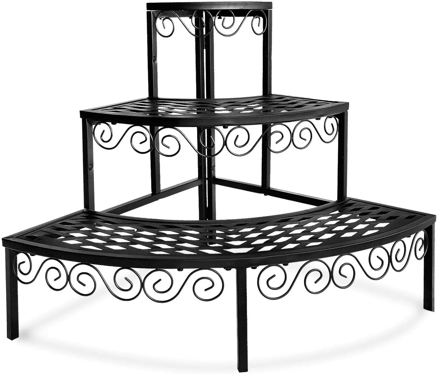 

Outdoor Metal 3 Tier Stands for Multiple Plants Ladder Potted Indoor Shelf Holder Rack