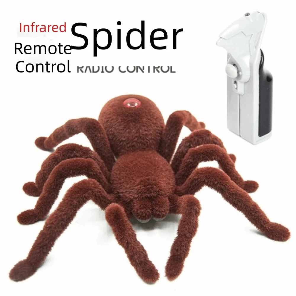 Prank Gift RC Spider Toy Infrared Realistic Spider Tricky Toys Simulation April Fools ' Day Remote Control Spider Kids Toy