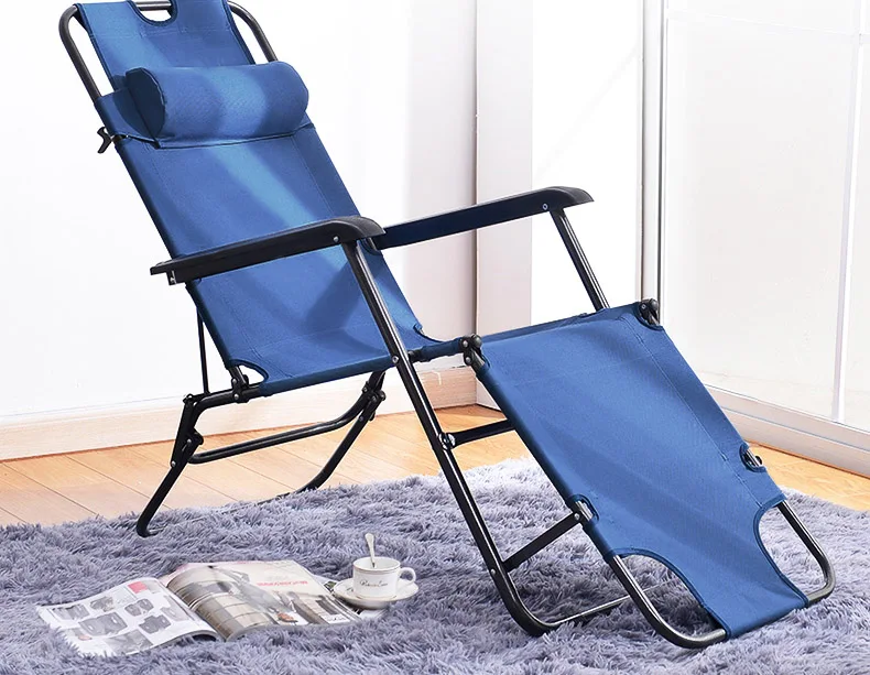 

Multifunctional compact easy folding lounger office break chairs beach bed recliner camping furniture cot