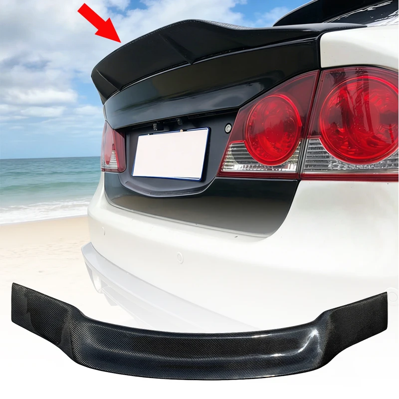 

For 2005-2011 Honda Civic FD2 FA1 FG2 8th Gen Sedan Rear Spoiler Wings Rear Wing Tail Wing Carbon Fiber Trunk Spoiler Auto Acce