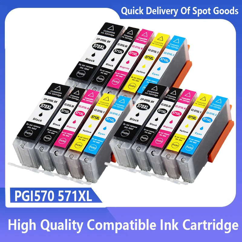 

For Canon PGI 570XL CLI 571XL PGI570 Compatible Ink Cartridge For Canon PIXMA TS5050 TS5051 TS5053 TS5055 TS6050 TS6051 TS6052